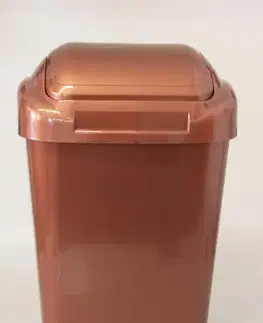 Koše odpadkové PLAFOR - Kôš odpadkový 30 l STANDART s výklopným vekom , medený