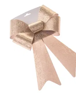 Vianočné dekorácie Vianočná mašľa 23 x 38 cm, champagne, 23 cm