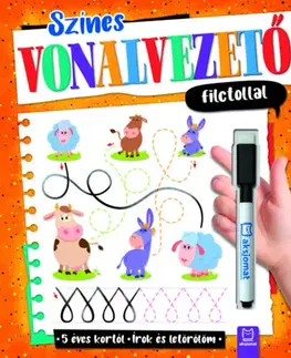 Pre deti a mládež - ostatné Színes vonalvezető filctollal - Írok és letörlöm - 5 éves kortól - Agata Kaczynska