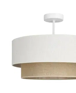 Svietidlá  Prisadený luster NATIA 1xE27/60W/230V pr. 45 cm biela/hnedá H0242