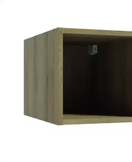 Závesné kúpeľňové skrinky Kúpeľňová skrinka Qubik hľuzovkový buk 30x30x44