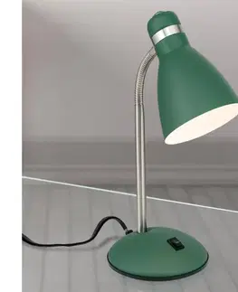 Lampy Orion - Stolná lampa SCHOOL 1xE27/40W/230V zelená/matný chróm LA 4-1187 grün