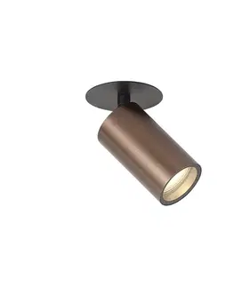 Zapustené svietidlá Moderné zapustené bodové svietidlo tmavý bronz GU10 50mm IP44 - Chels