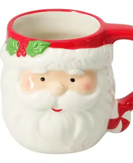 Hrnčeky a šálky Súprava 2 keramických hrnčekov Mr. & Mrs. Claus 440 ml