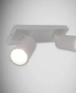 Moderné lampy do obývačky Stropné bodové svietidlo Manam GU10 2L biely 03760 K2