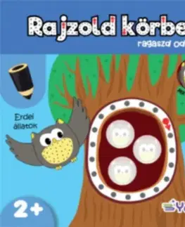 Nalepovačky, vystrihovačky, skladačky Rajzold körbe, ragaszd oda! - Erdei állatok