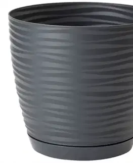 Záhrada Sahara Petit okrúhly s podstavcom 15 cm antracit