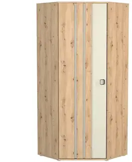 Šatníkové skrine Rohová skriňa 1D Camari dub Artisan/Casmhere