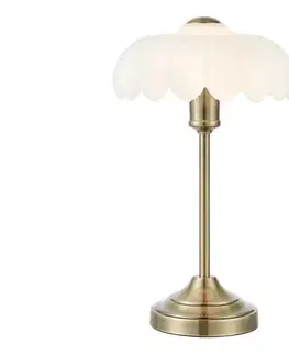 Lampy Markslöjd 109179 - Stolová lampa KURAGE 1xE27/60W/230V mosadz/biela 109179