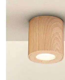 Svietidlá BRILAGI -Kúpeľňové bodové svietidlo MIA 1xGU10/30W/230V 84x80 mm dekor duba IP44 WD300-WOOD-IP44-OEM