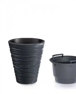 Kvetináče a truhlíky NABBI DBSA400 plastový kvetináč 38,8 cm antracit