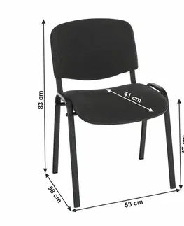 Konferenčné stoličky KONDELA Iso New konferenčná stolička sivá