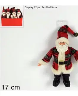 Vianočné dekorácie MAKRO - Santa 17cm rôzne druhy