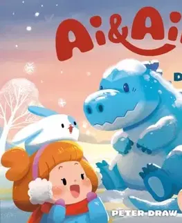 Leporelá, krabičky, puzzle knihy Ai & Aiko and the Dinosaur Hug - Peter Draw