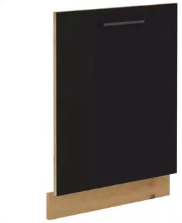 Dvierka a čelá zásuviek pre kuchynske skrinky Dvierka  Modena front zm 713x596 čierna/dub artisan