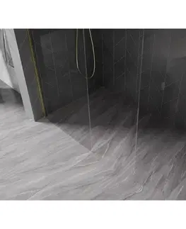 Sprchové dvere MEXEN/S - Kyoto-X Sprchová zástena WALK-IN 90 x 80, transparent 10 mm, zlato kefovaná 800-090-202-55-00-080-X