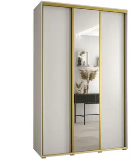 Šatníkové skrine Skriňa 45 Canaris 3 170 biela/gold