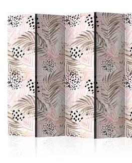 Paravány Paraván Pink Palm Leaves Dekorhome