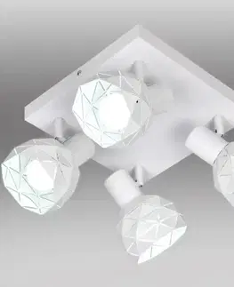Lampy do obývačky Stropné bodové svietidlo Puzzle 4 AS-PUE144W white LS4