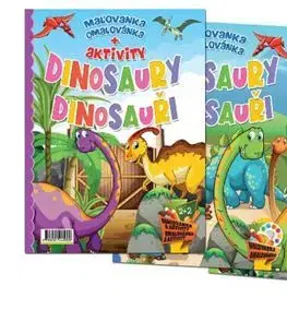 Nalepovačky, vystrihovačky, skladačky Dinosaury/Dinosauři - Maľovanka+aktivity (2.vydanie) - komplet