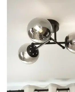 Svietidlá BRILAGI - Prisadený luster MALIVA 3xE14/15W/230V čierna/dymová LM-3.220/CZARNY/GREY