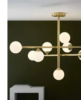 Svietidlá Endon 106754 - Luster na tyči OTIS 10xG9/5W/230V zlatý 106754