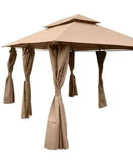 Záhradné pavilóny a stany Záhradný pavilón 3x4x2,75 m hnedý