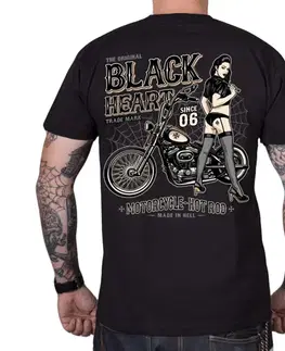 Pánske tričká BLACK HEART Chopper Pussy čierna - M