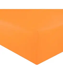 Plachty Posteľná plachta jersey oranžová TiaHome - 90x200cm