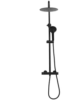 Kúpeľňové batérie REA REA - Sprchový set s termostatickou batériou 150mm VINCENT čierna REA-P6600