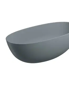 Vane OMNIRES - SHELL M+ voľne stojaca vaňa,, 160 x 75 cm, šedá/popol SHELLWWAG