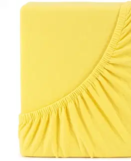 Plachty 4Home jersey prestieradlo žltá, 180 x 200 cm