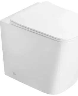 Záchody MEXEN - Cube misa wc stojaca Rimless vrátane sedátka s slow slim, duroplast, biela lesk 32924000
