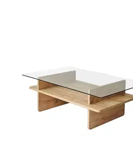 Konferenčné stolíky Konferenčný stolík Saga Rectangle - Sapphire, Transparent