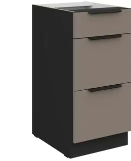 Kuchynské skrinky stojace Kuchynská skrinka Aria-Ta/Bl Anti Fingerprint 40d 3s Bb