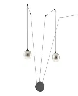 Svietidlá Redo 01-3485 -LED Stmievateľné nástenné svietidlo KHADI 3xLED/5,5W/230V čierne/dymové 01-3485