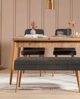 Jedálenské sety Jedálenský set s rozkladacím stolom a stoličkami (4 kusy) Vina 1053 - 3 - Anthracite, Atlantic