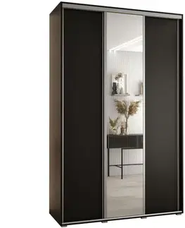 Šatníkové skrine Skriňa 45 Canaris 3 160 čierna/silver