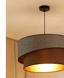 Svietidlá BRILAGI - Luster na lanku VEGAS SHINE 1xE27/15W/230V pr. 50 cm šedá/hnedá 608275