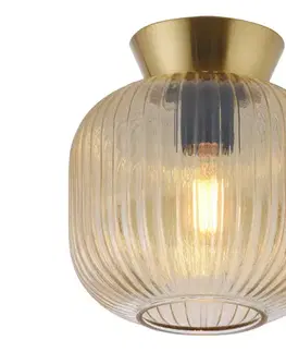 Svietidlá Schöner Wohnen 13574-27 - stropné svietidlo NAMI, 1×E27/25 W/230 V, priemer 20 cm, zlatá/béžová 13574-27