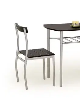Jedálenské zostavy HALMAR Lance 1+2 jedálenský set wenge / oceľ