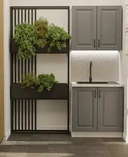 Kuchyne Kuchynská Linka Stilo dust grey/biela 80 cm bez pracovnej dosky