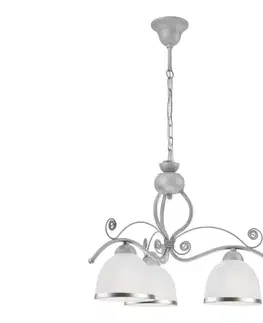 Svietidlá  Luster na reťazi RETRO II 3xE27/60W/230V strieborná LM 3.51/srebrny