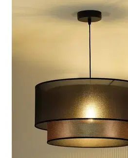 Svietidlá  - Luster na lanku COPPER SHINY 1xE27/15W/230V pr. 45 cm hnedá/medená 603294