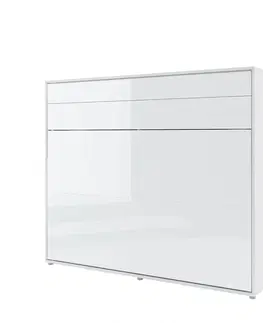 Postele Dig-net nábytok Sklápacia posteľ Lenart BED CONCEPT BC-14p | biely lesk 160 x 200 cm