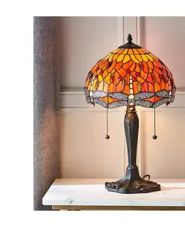 Lampy Endon 64092 - Stolná lampa Tiffany DRAGONFLY 2xE27/60W/230V priemer 30 cm 64092