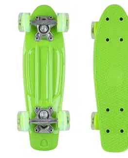 Skateboard dosky Mini pennyboard WORKER Pico 17" so svietiacimi kolieskami zelená doska, zelené kolieska