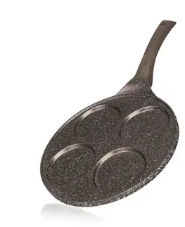 Panvice Banquet Pánev na 4 lívance s nepřilnavým povrchem Granite Dark Brown 26 cm