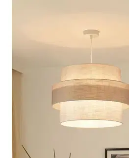 Svietidlá BRILAGI - Luster na lanku DOVER SPACE 1xE27/15W/230V pr. 50 cm šedá/krémová 608190