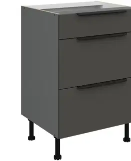 Kuchynské skrinky stojace Kuchynská skrinka Aria-Gr/Ant Anti Fingerprint 60d 3s Bb